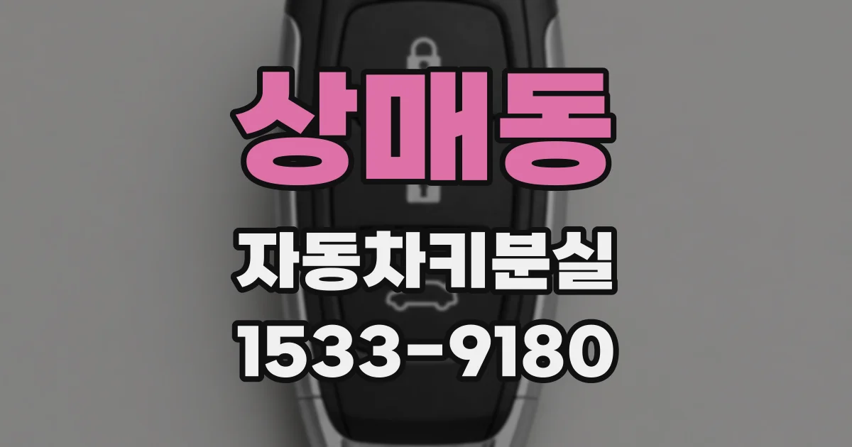 상매동 자동차키분실