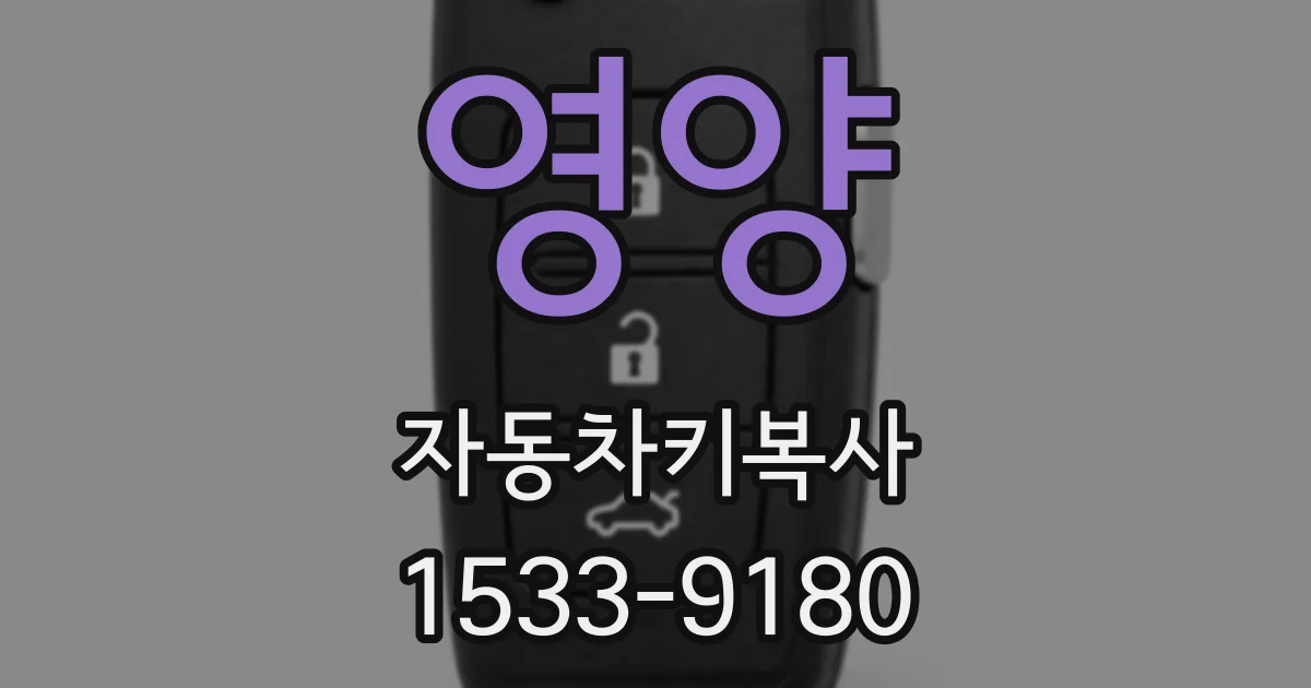 영양 자동차키복사