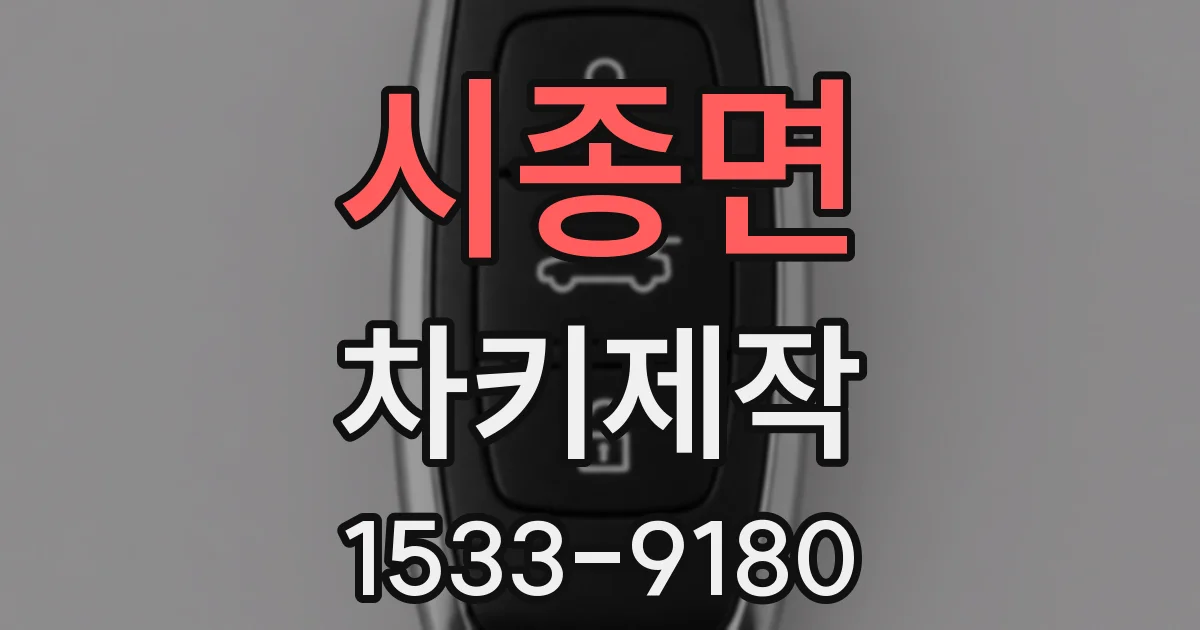 시종면 차키제작