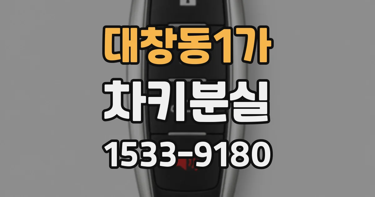 대창동1가 차키분실
