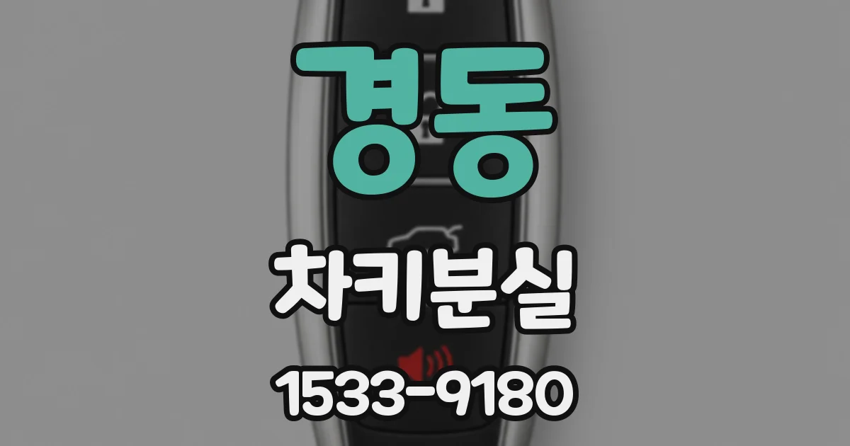 경동 차키분실