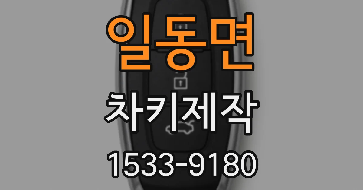 일동면 차키제작