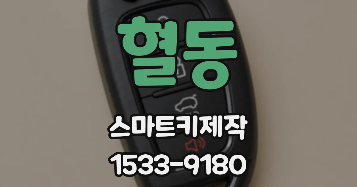 혈동 스마트키제작