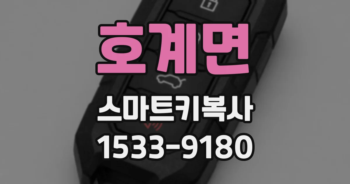 호계면 스마트키복사
