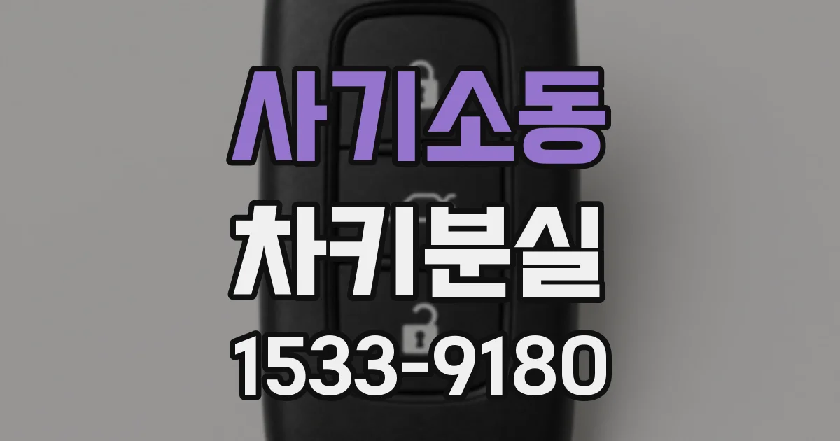 사기소동 차키분실