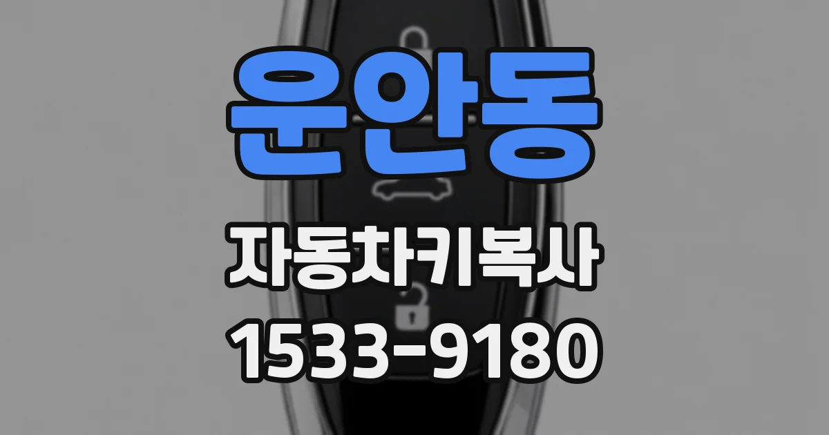 운안동 자동차키복사