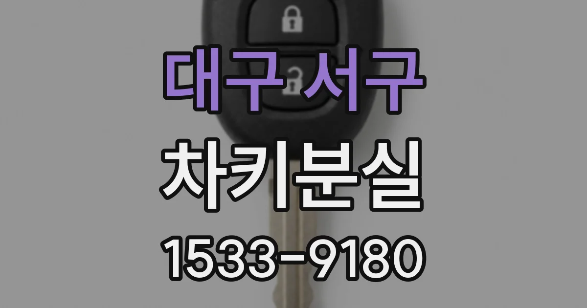 대구 서구 차키분실
