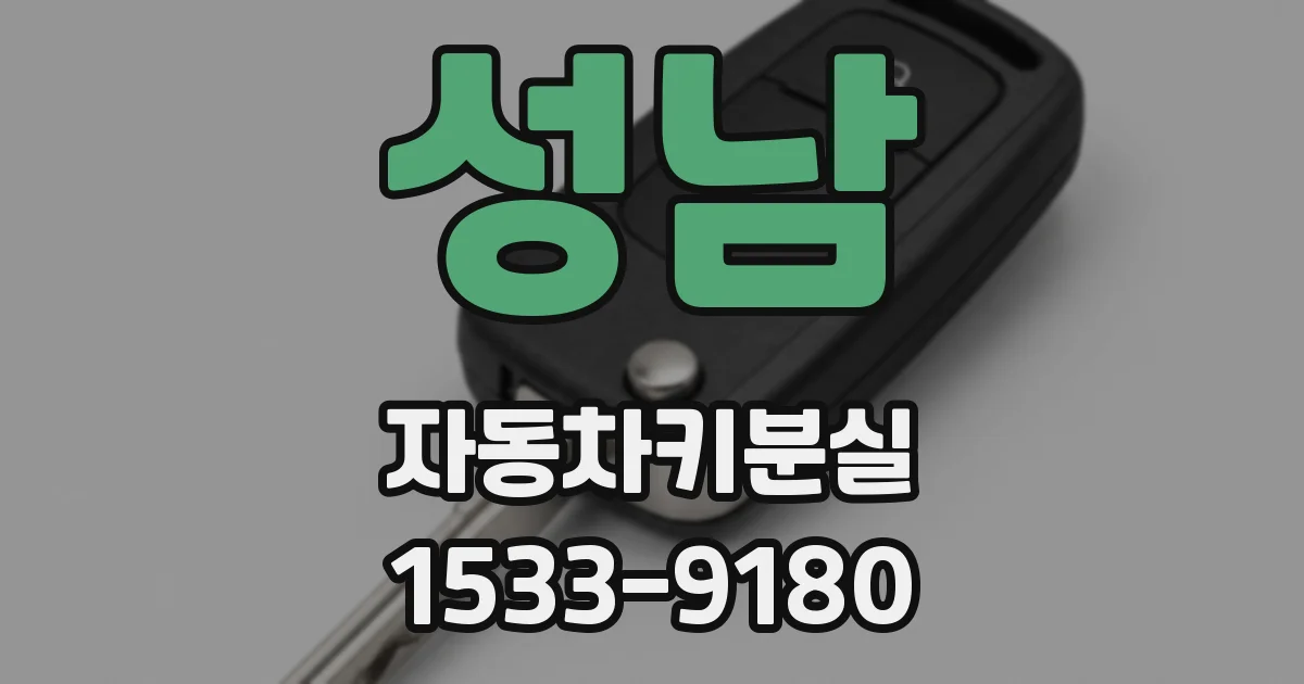 성남 자동차키분실