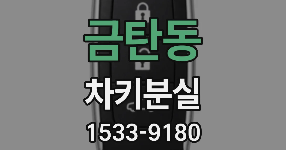 금탄동 차키분실