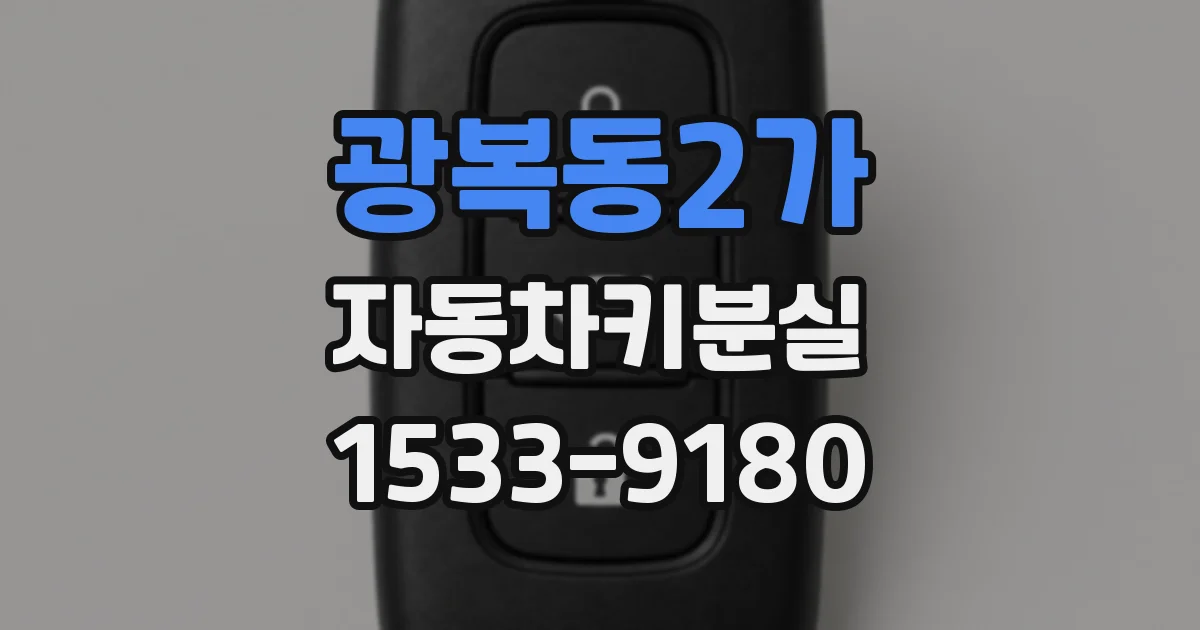 광복동2가 자동차키분실