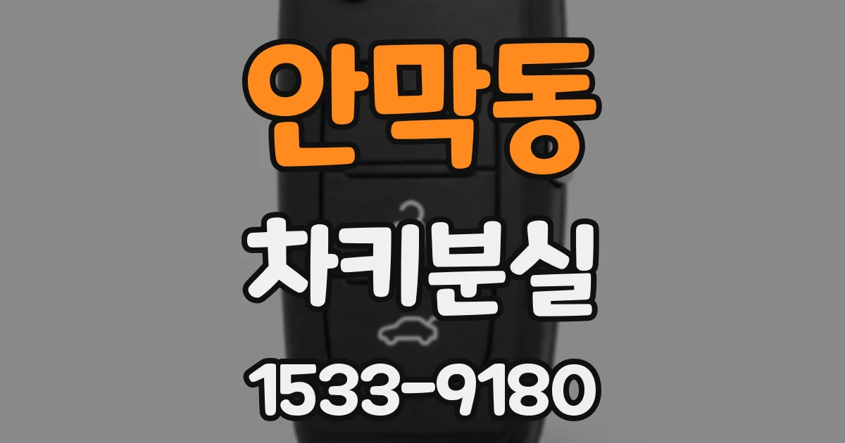 안막동 차키분실