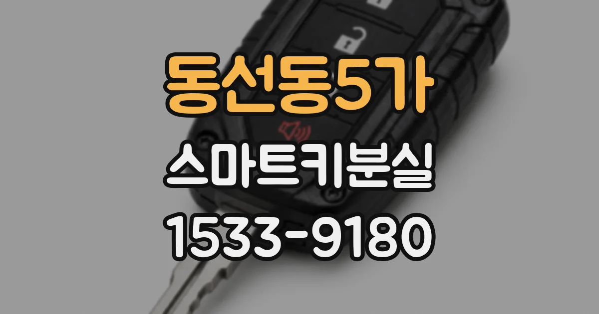 동선동5가 스마트키분실