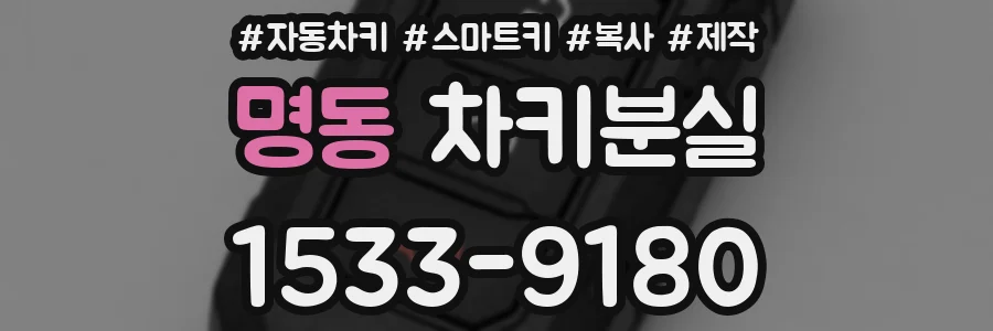 명동 차키분실