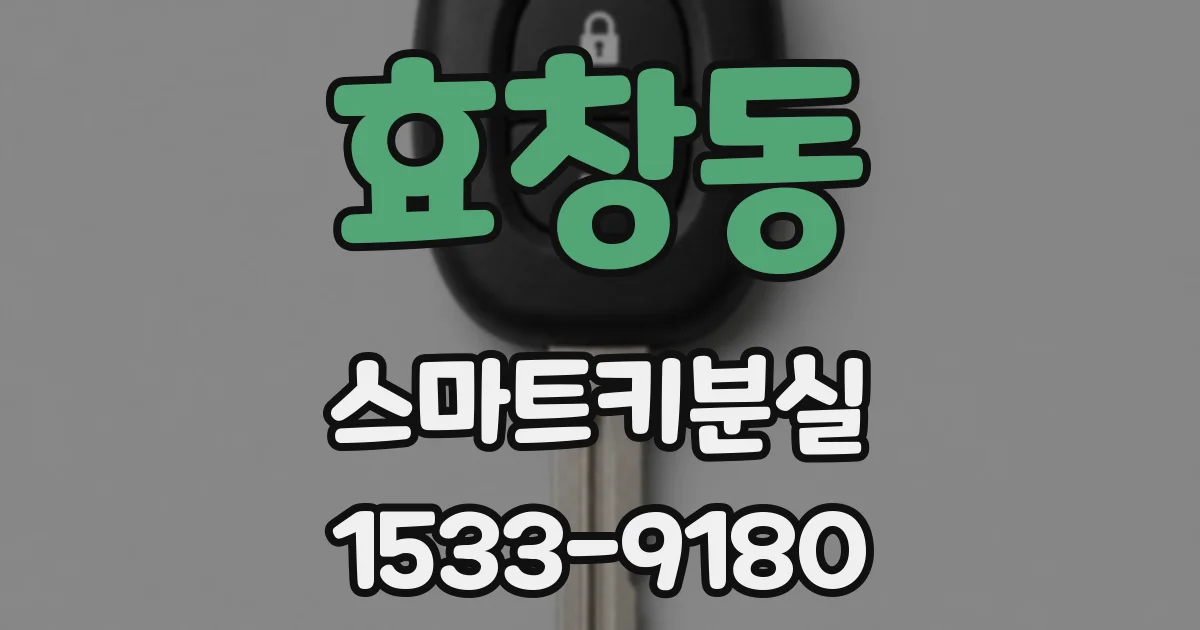 효창동 스마트키분실