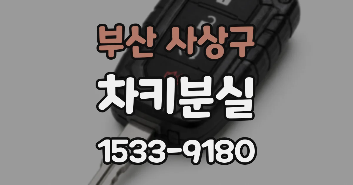 부산 사상구 차키분실