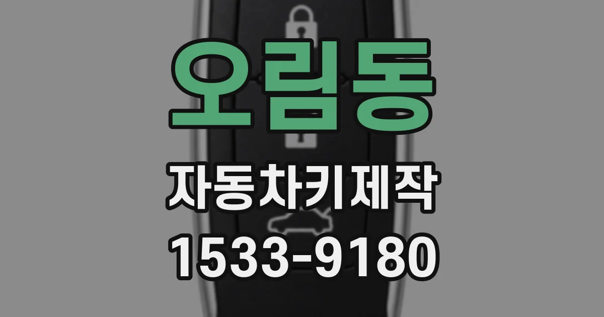 오림동 자동차키제작