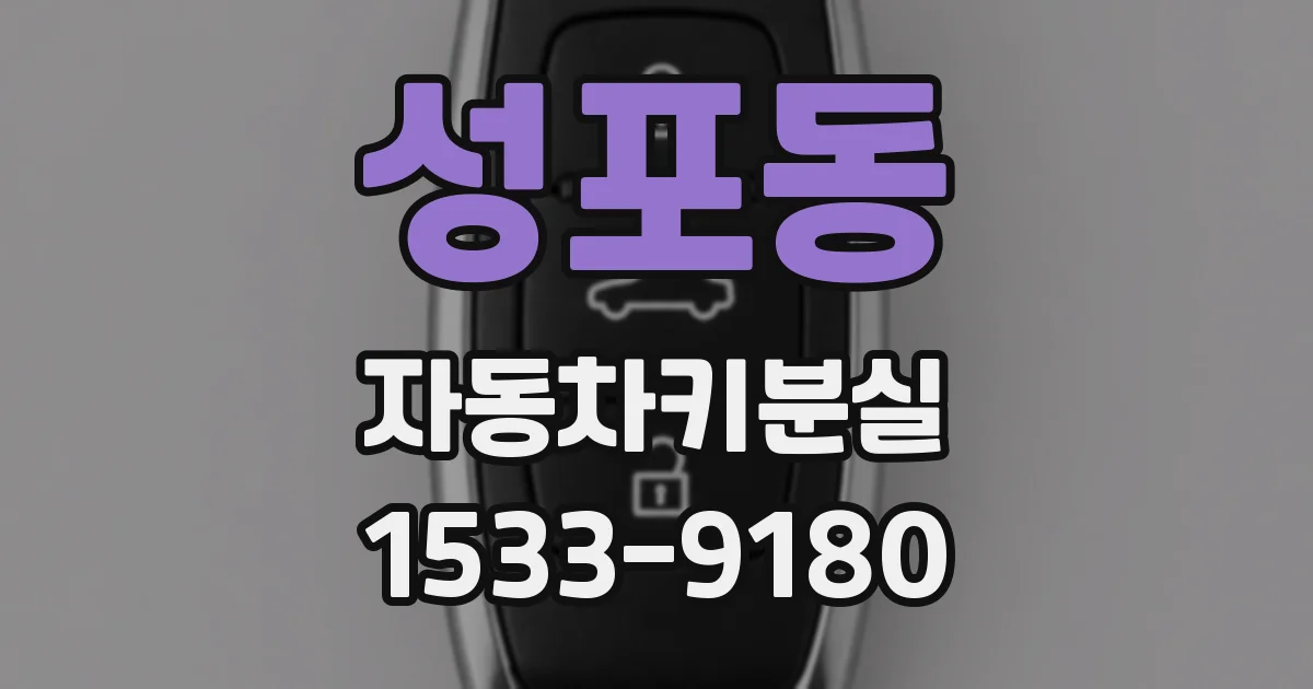 성포동 자동차키분실
