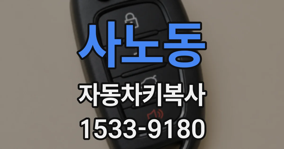 사노동 자동차키복사