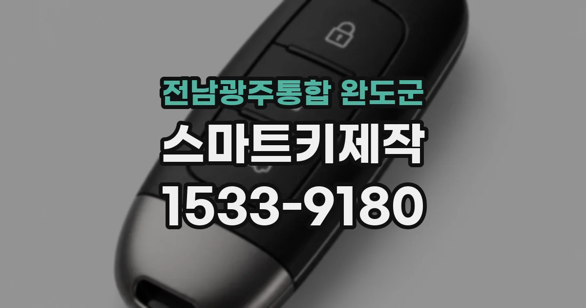 전남광주통합 완도군 스마트키제작