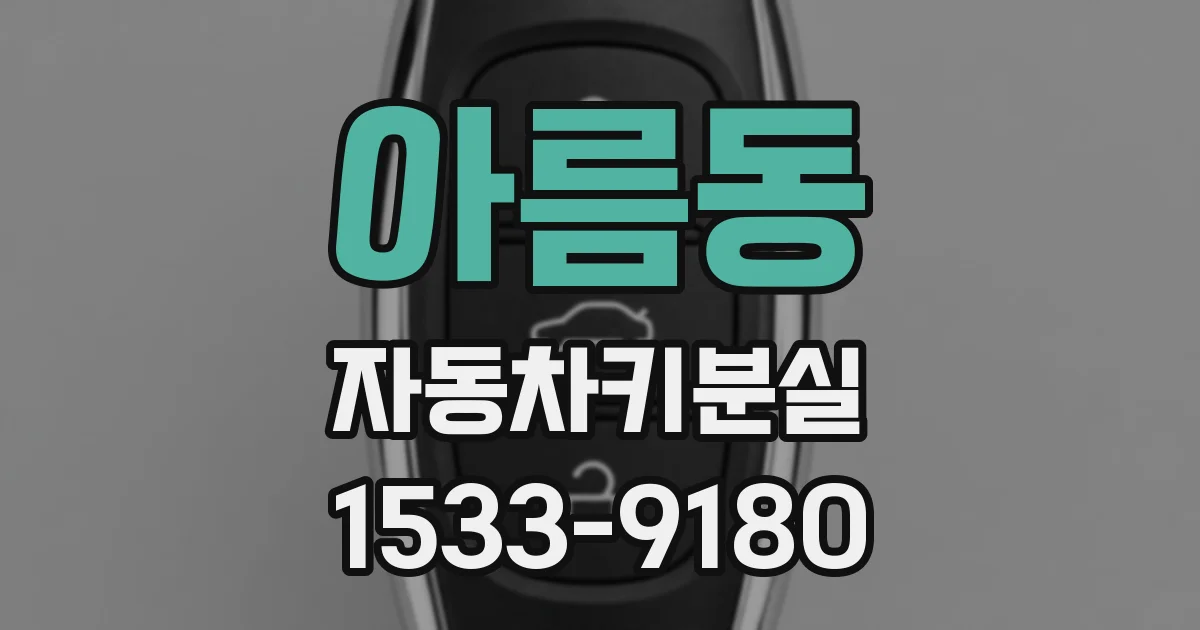 아름동 자동차키분실