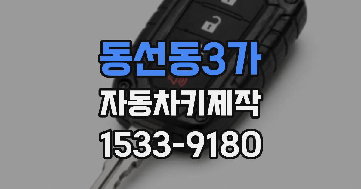 동선동3가 자동차키제작