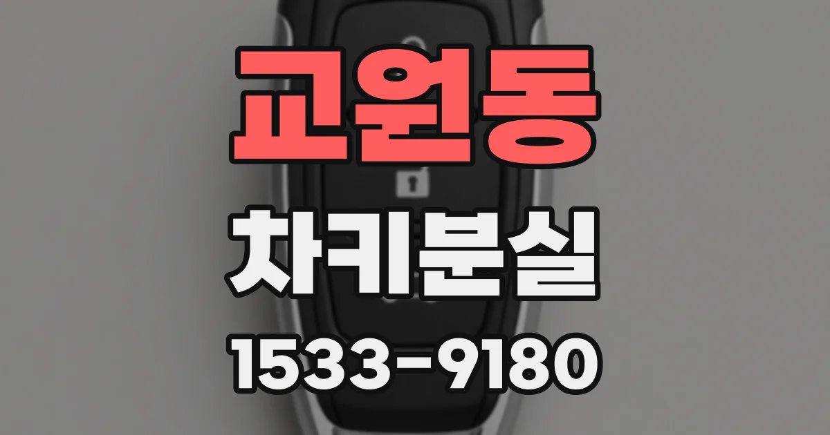 교원동 차키분실