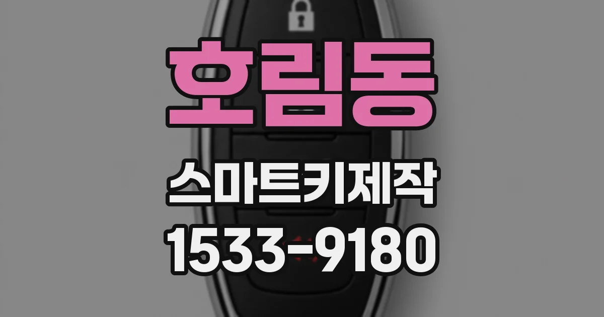 호림동 스마트키제작