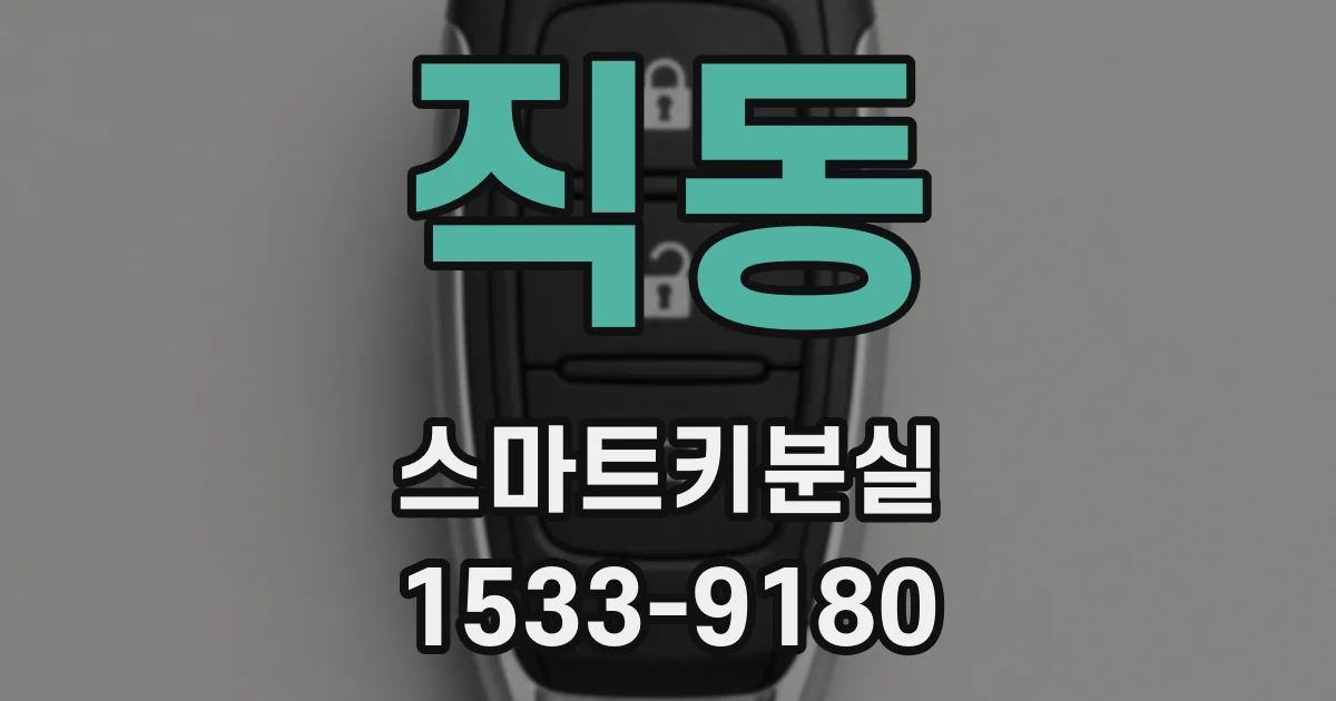 직동 스마트키분실