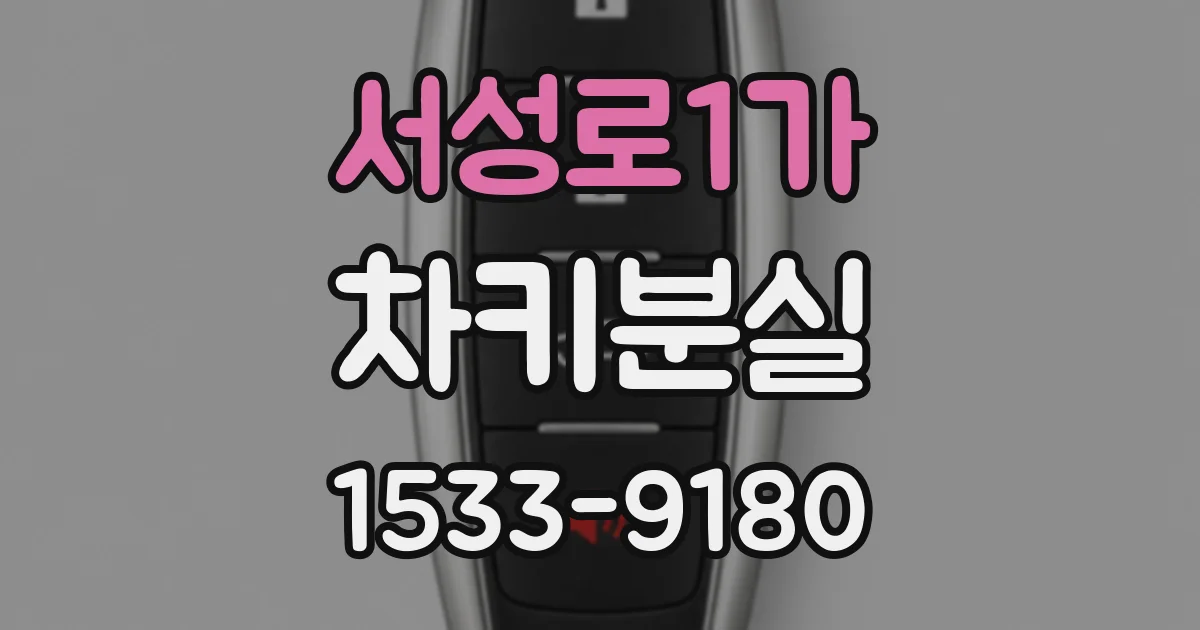 서성로1가 차키분실