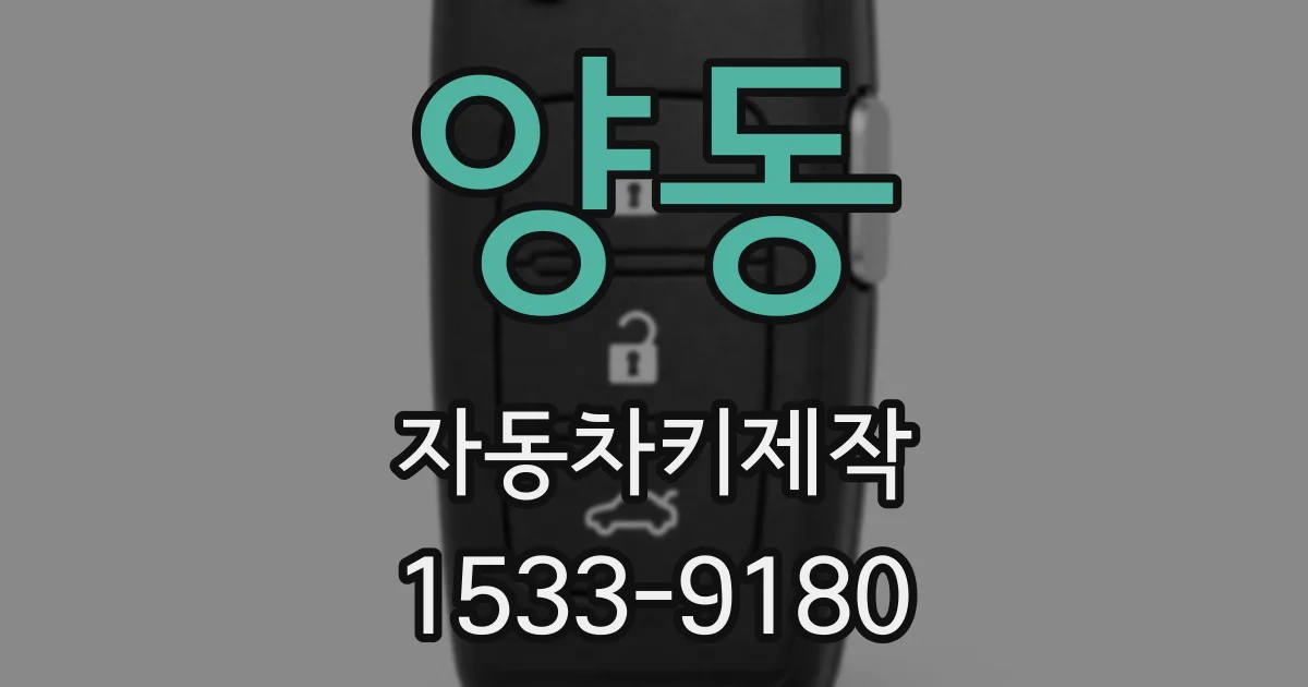 양동 자동차키제작