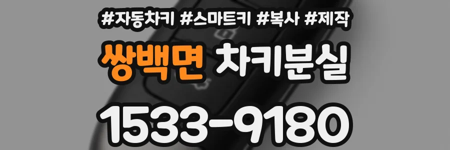 쌍백면 차키분실