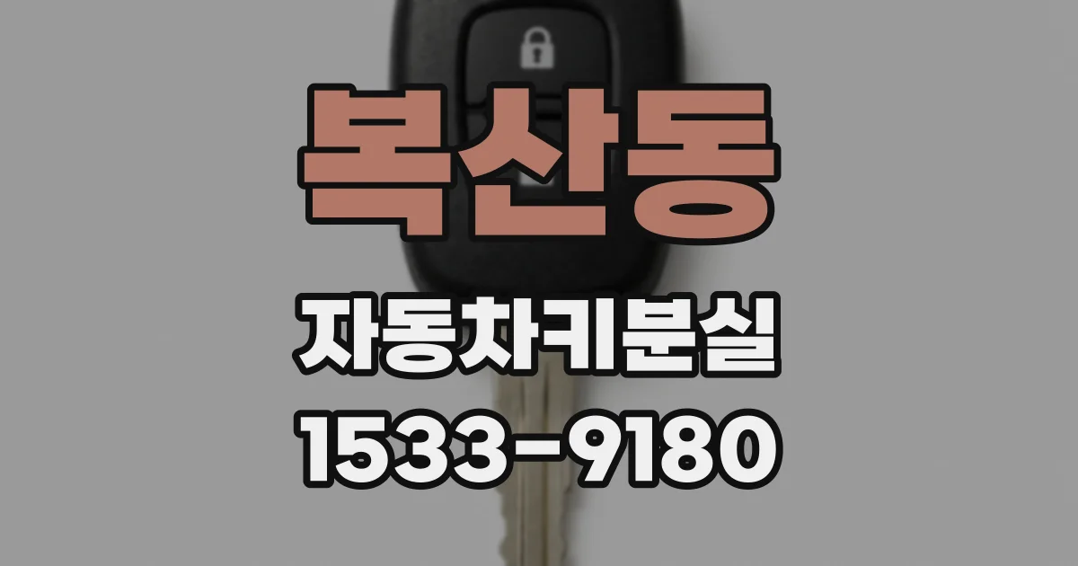 복산동 자동차키분실