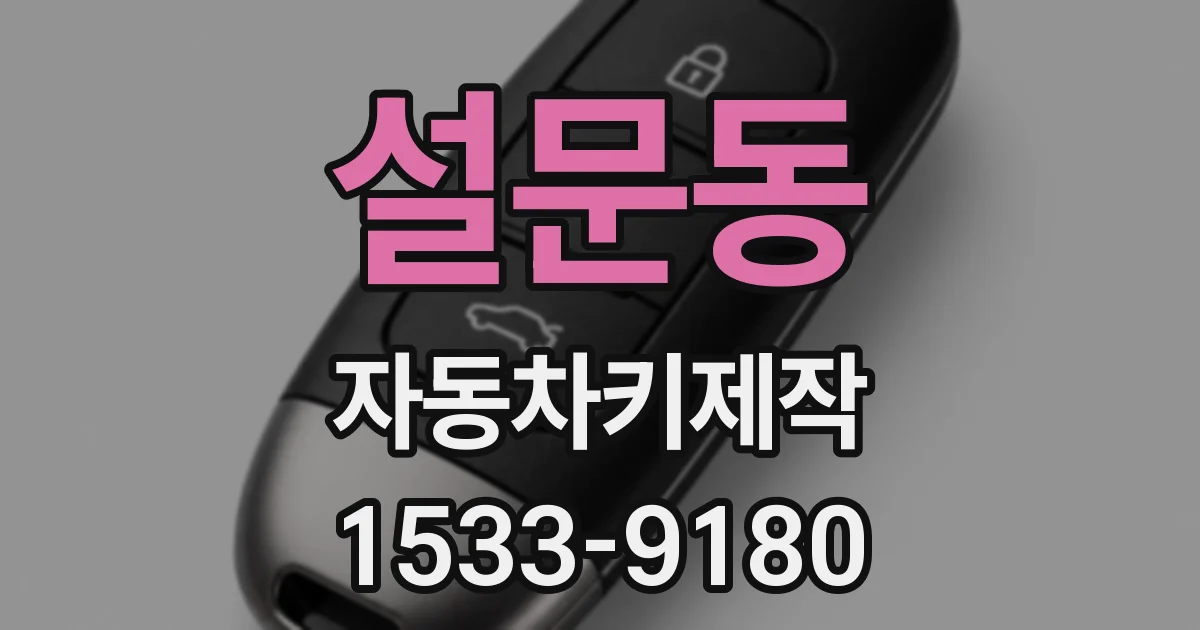 설문동 자동차키제작