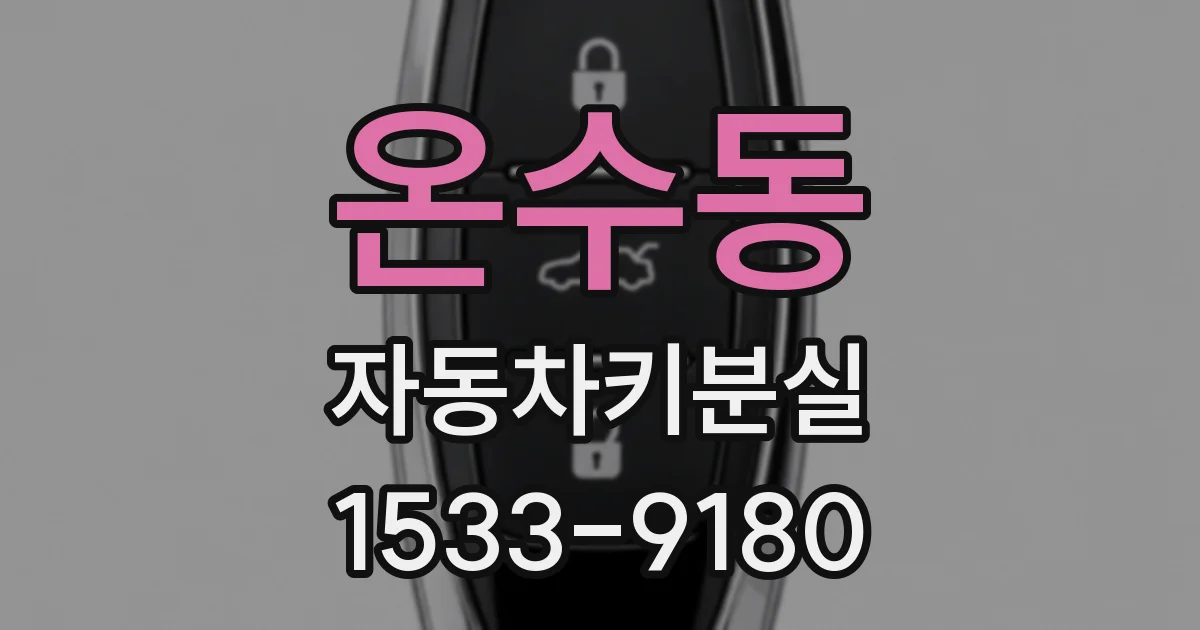 온수동 자동차키분실