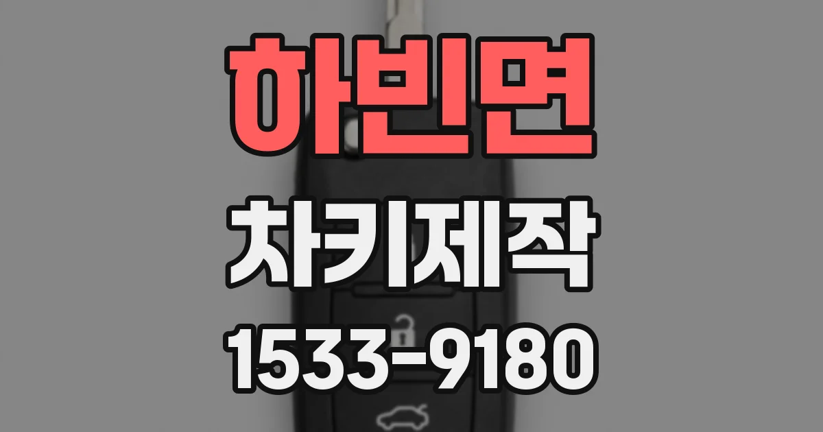 하빈면 차키제작