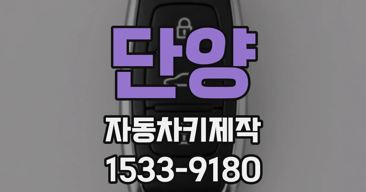 단양 자동차키제작