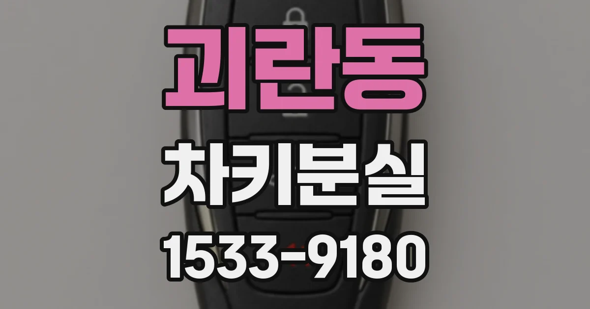 괴란동 차키분실