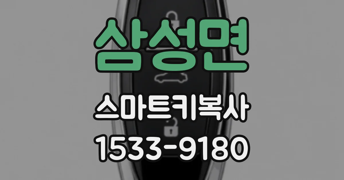 삼성면 스마트키복사