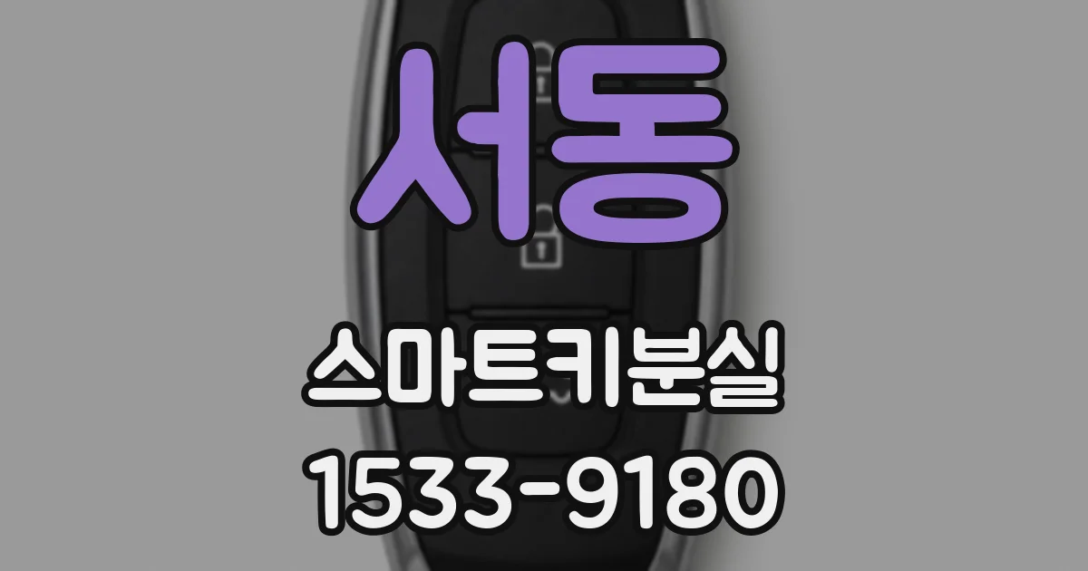 서동 스마트키분실