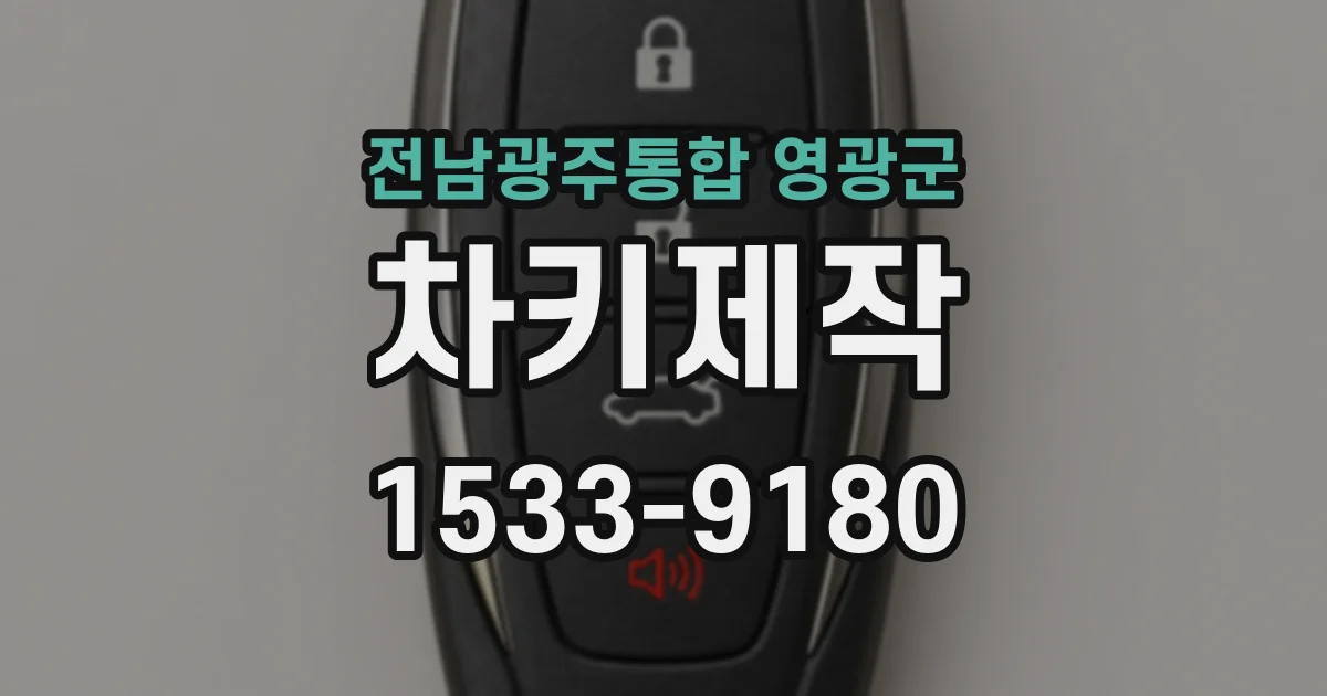 전남광주통합 영광군 차키제작