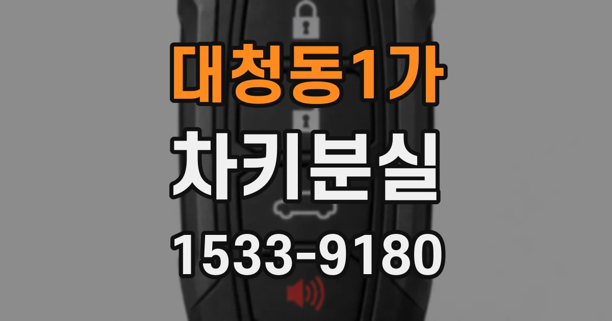 대청동1가 차키분실