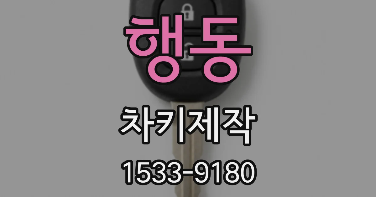 행동 차키제작