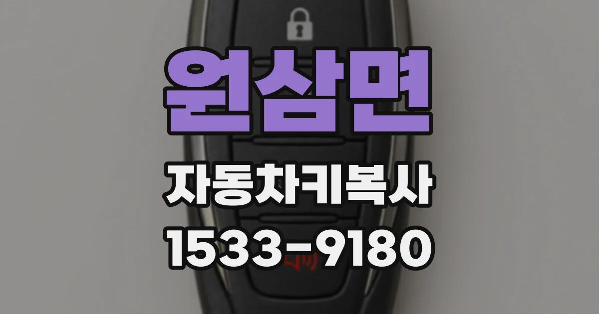 원삼면 자동차키복사