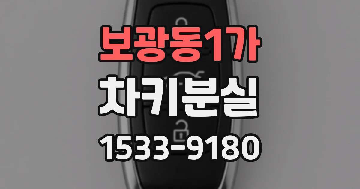 보광동1가 차키분실