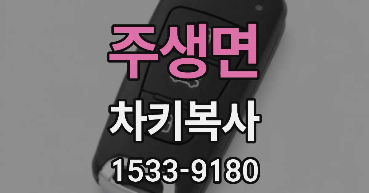 주생면 차키복사