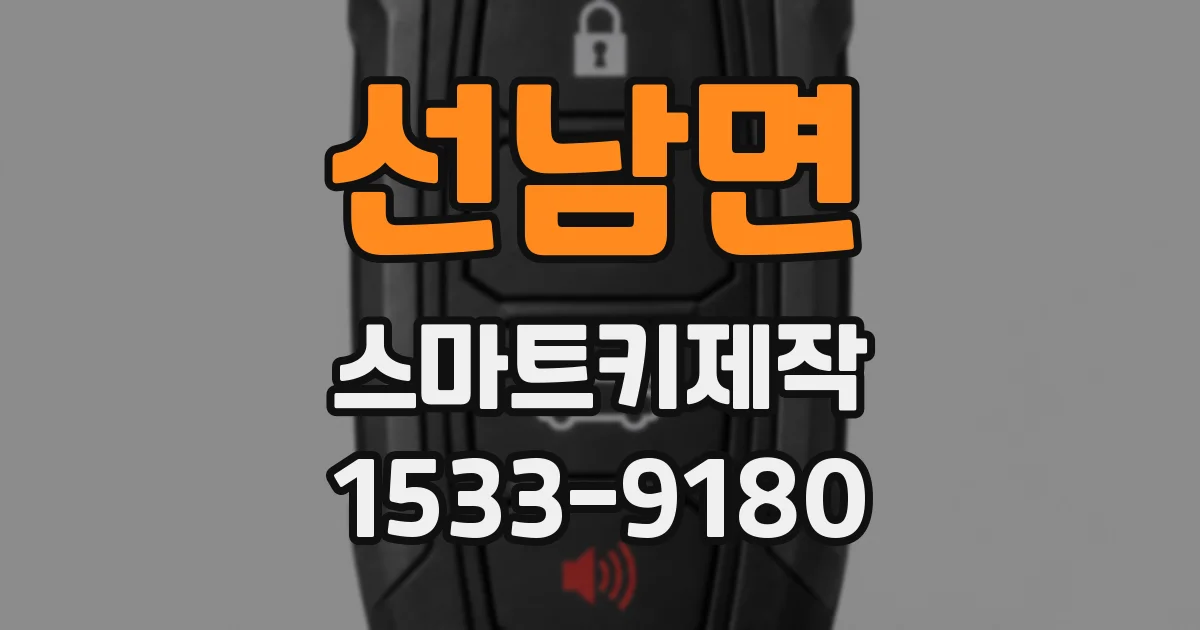 선남면 스마트키제작