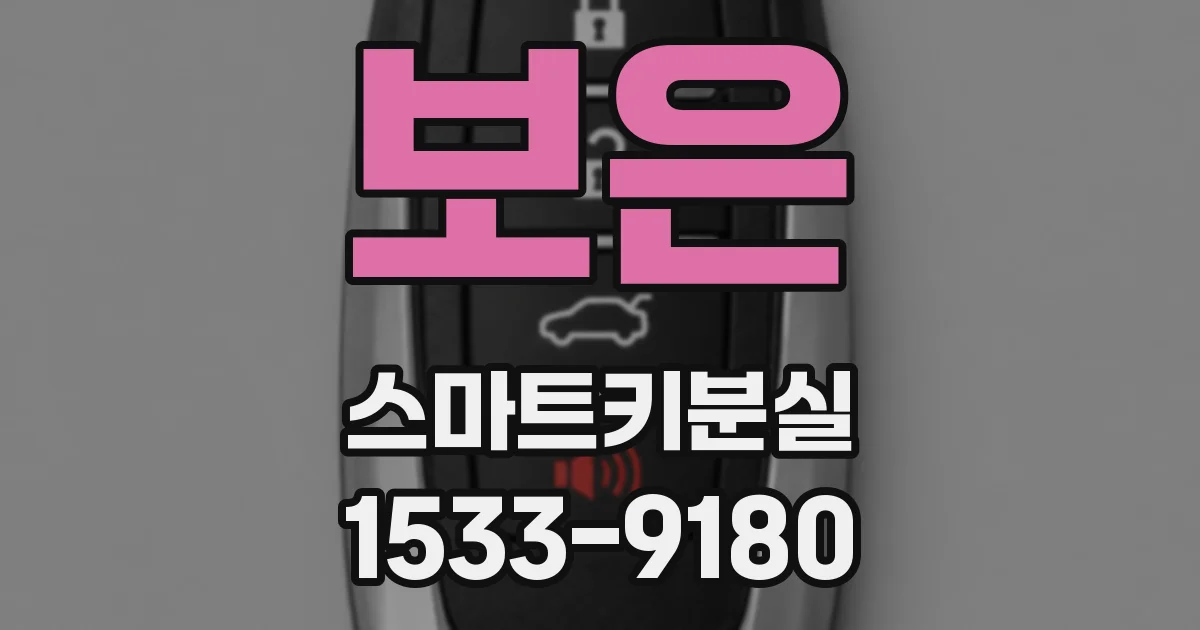 보은 스마트키분실