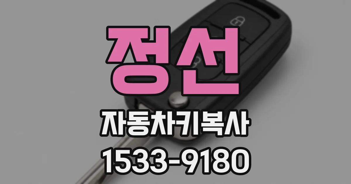 정선 자동차키복사