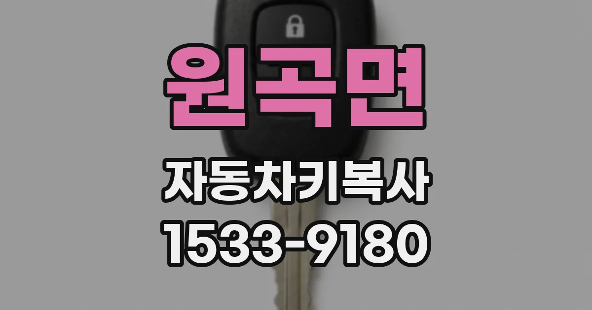 원곡면 자동차키복사