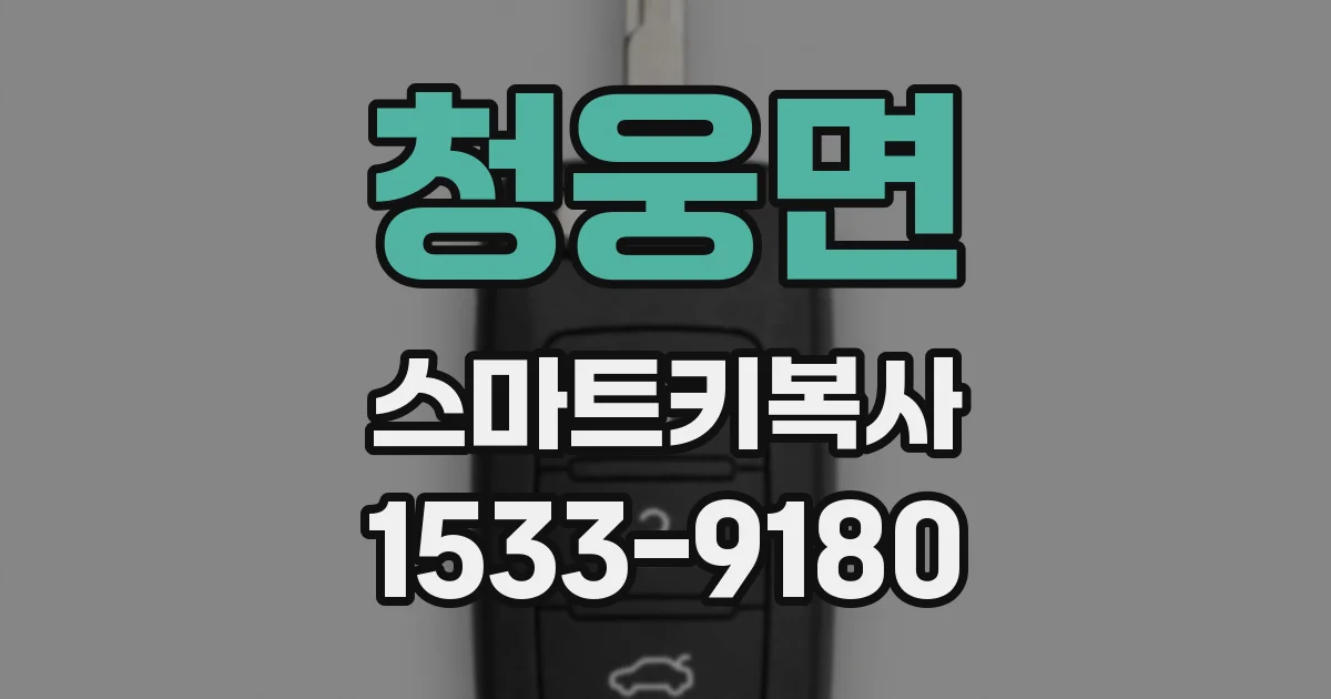 청웅면 스마트키복사